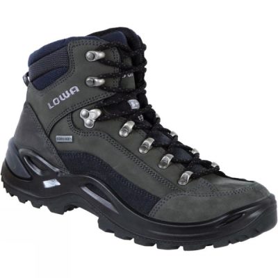 Botas Lowa Renegade GTX Mid Narrow Mujer Gris Oscuro / Azul Marino - Chile RDS562109